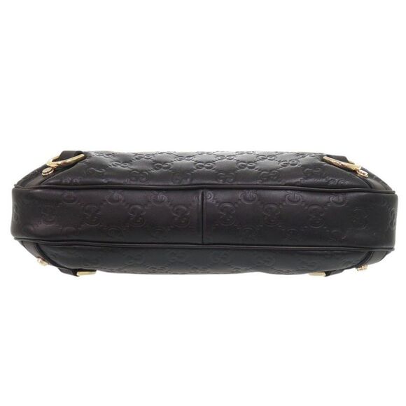 Gucci Abbey Guccissima 13078 One Shoulder Bag Leather Black Handbag Black 0282 - Picture 3 of 7